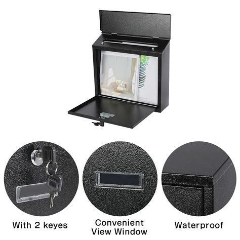 locking steel wall box removable back|xydled Locking Steel Large Cash Box with Removable Coin Tray .